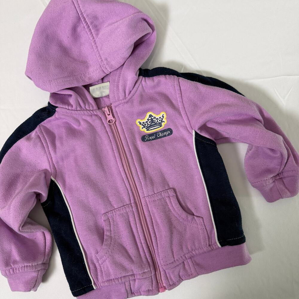Vintage Y2K Athletic Works Royal Champ Purple Athleisure Tracksuit Jacket Sz 24m